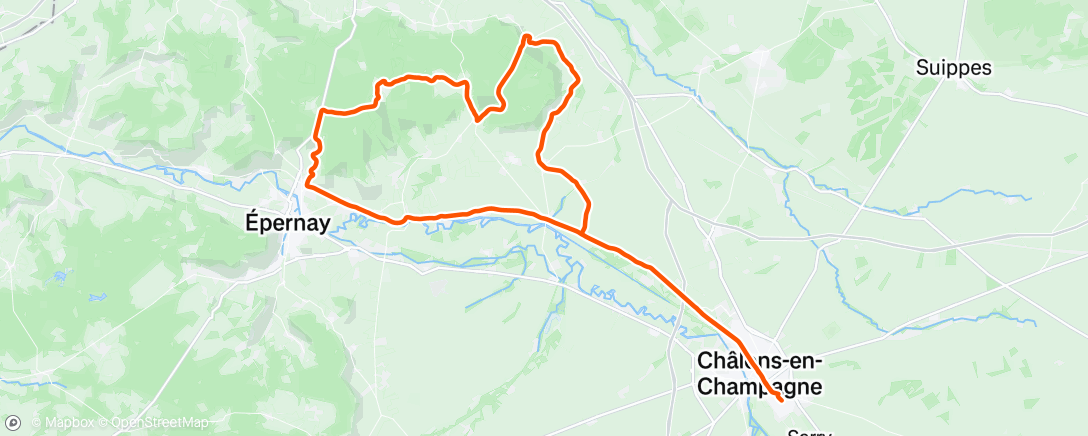 Mapa da atividade, Sortie vélo le midi