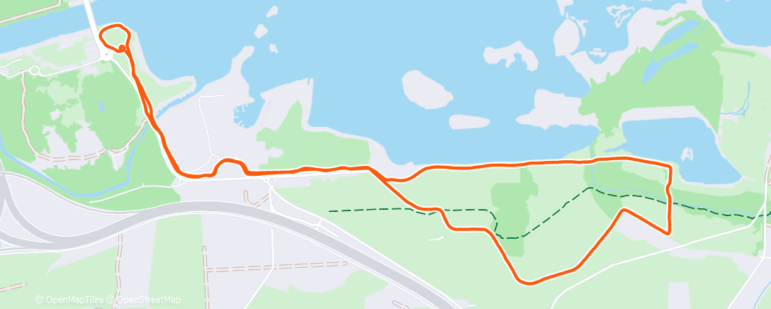 Map of the activity, Course à pied le matin