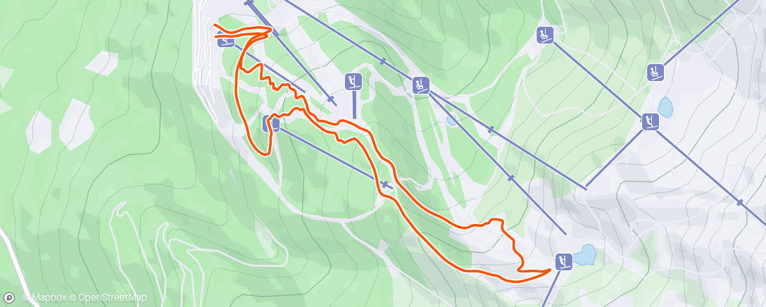 Map of the activity, Morning trail