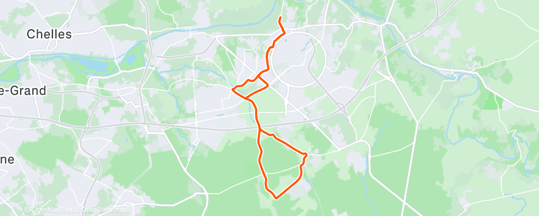 Map of the activity, Sortie vélo dans l'après-midi