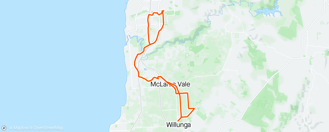 Mapa de la actividad, Willunga