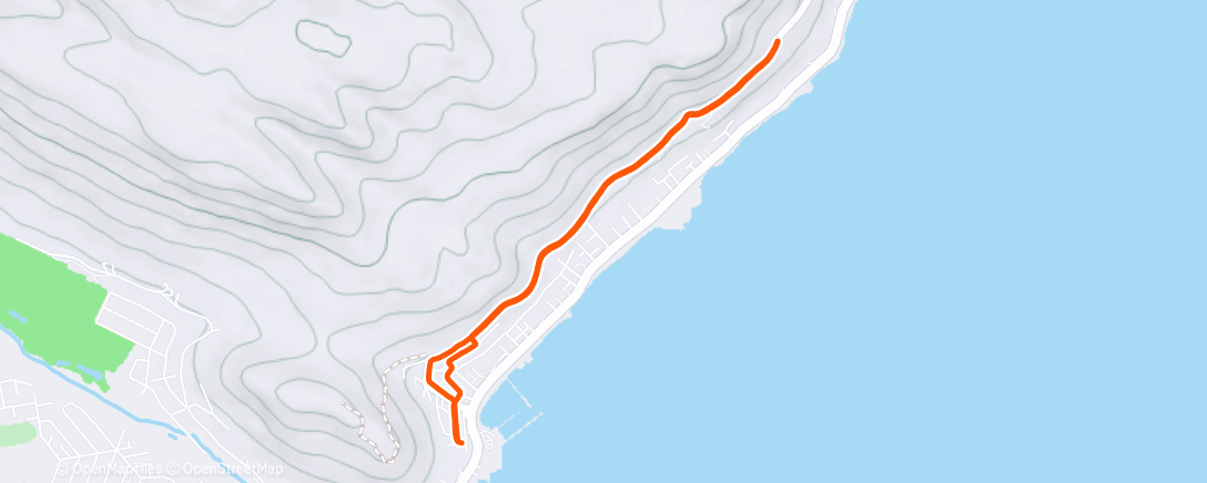 Map of the activity, Afternoon Run