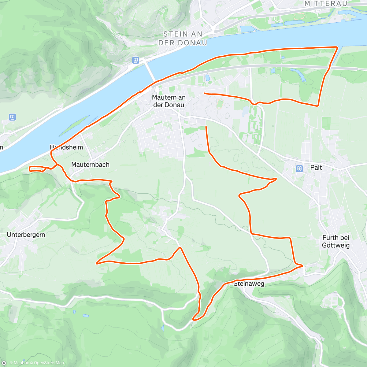 Map of the activity, Mountainbike-Fahrt am Nachmittag