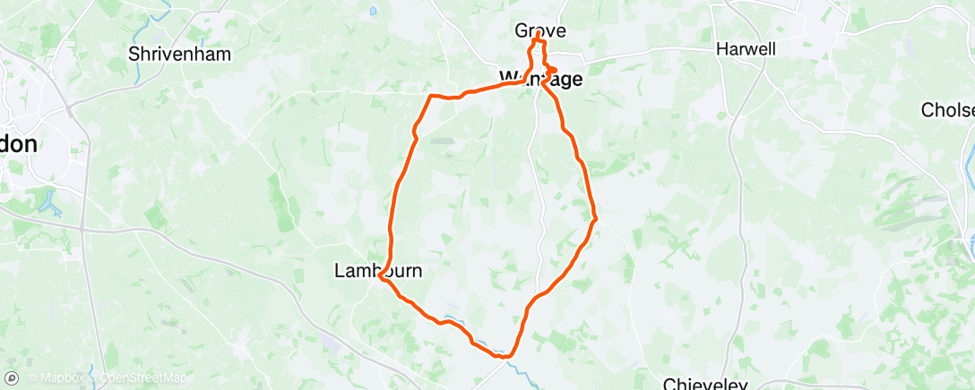 Map of the activity, Afternoon Ride
