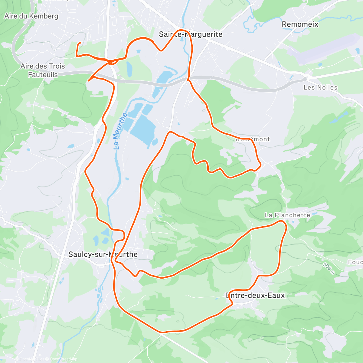 Карта физической активности (Sortie vélo dans l'après-midi)