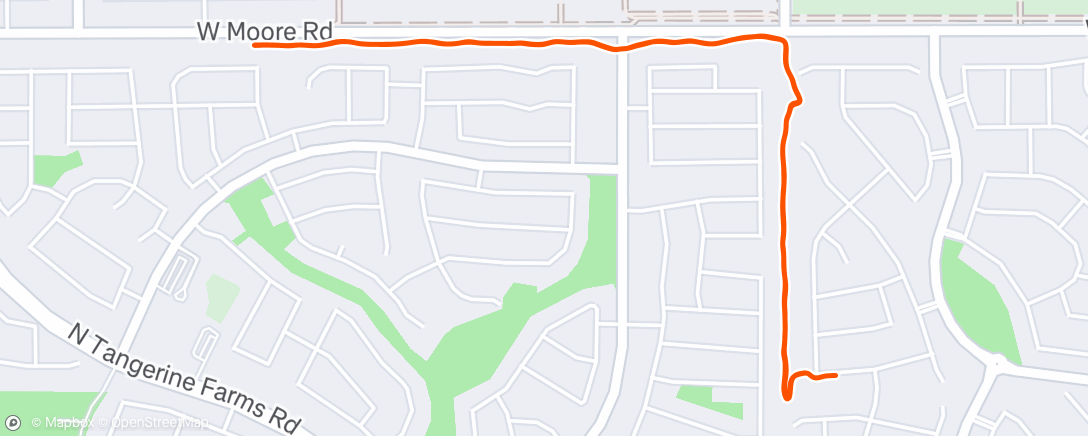 Map of the activity, Morning Run