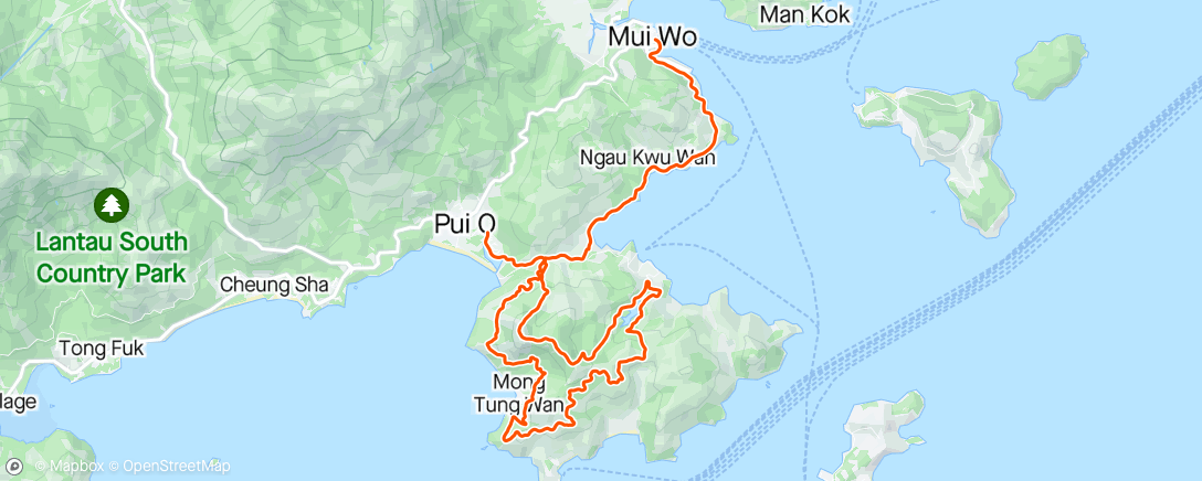 Map of the activity, 午間越野跑步