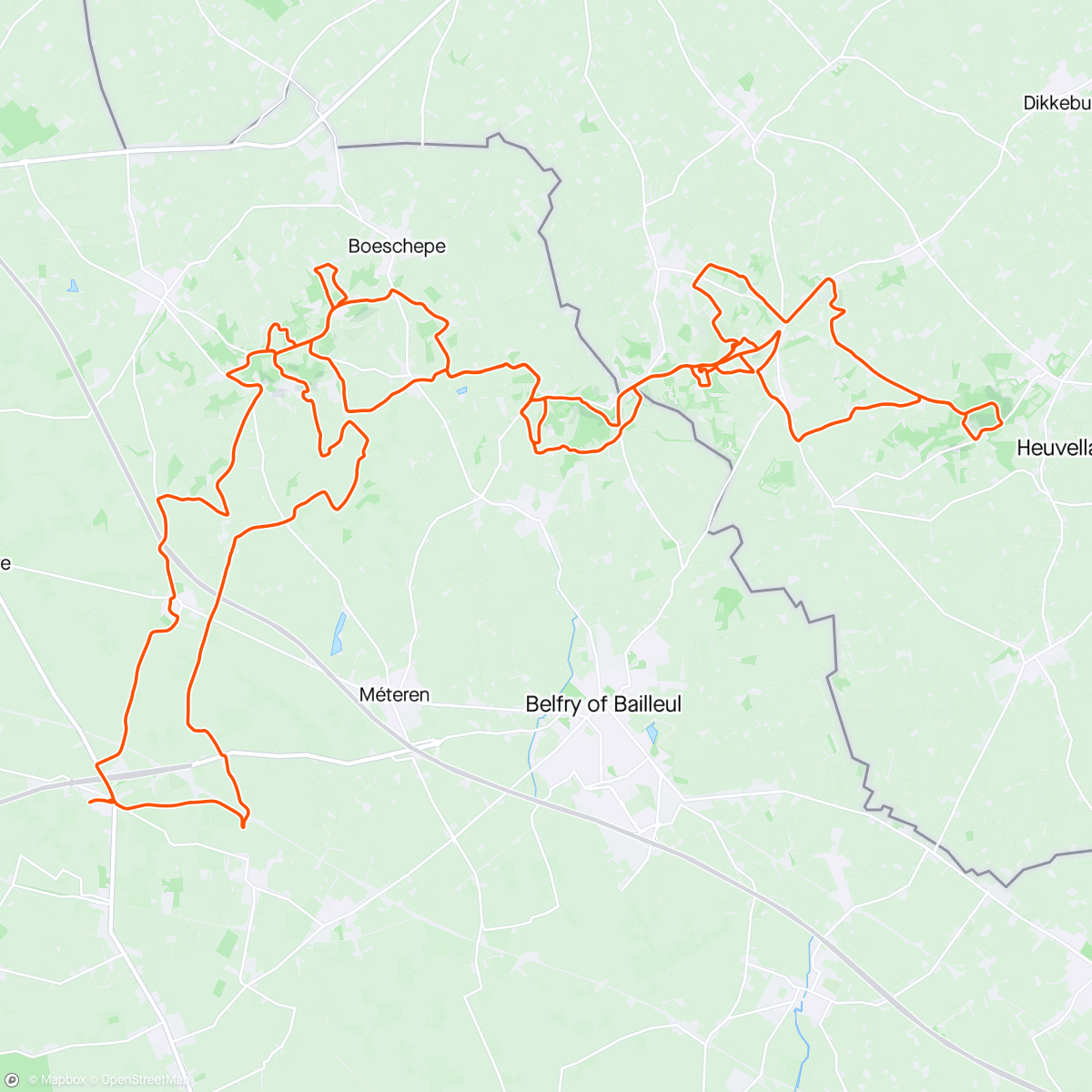 Map of the activity, Sortie solo dans les monts