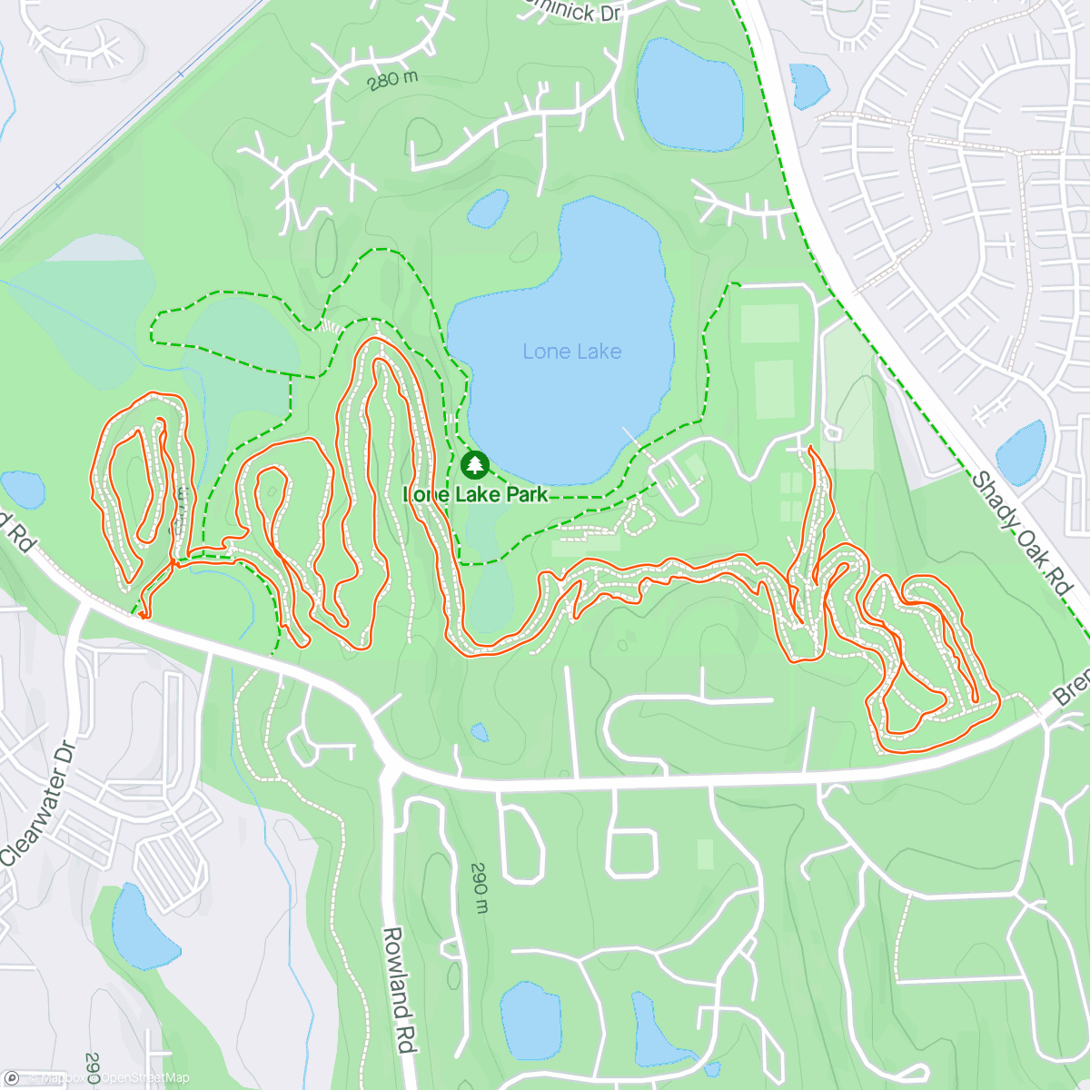Map of the activity, Mother’s Day Ride!