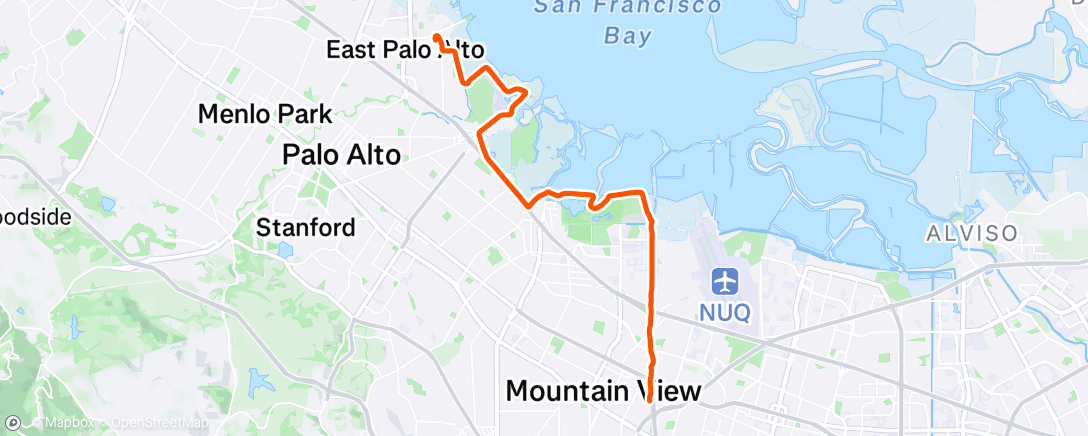 Map of the activity, Afternoon Ride