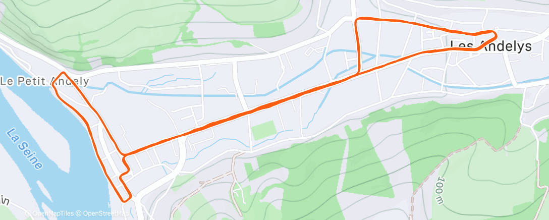 Карта физической активности (Foulées Andélysiennes)