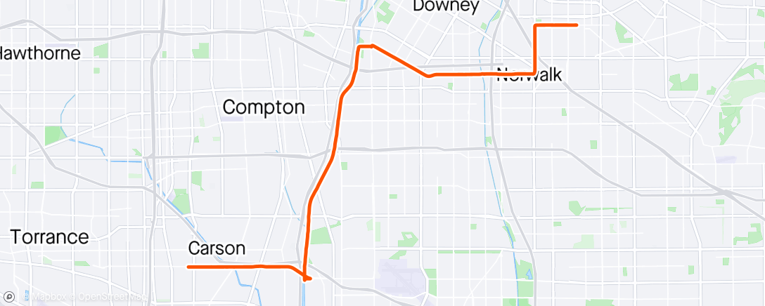Mapa da atividade, Night  Bike Ride