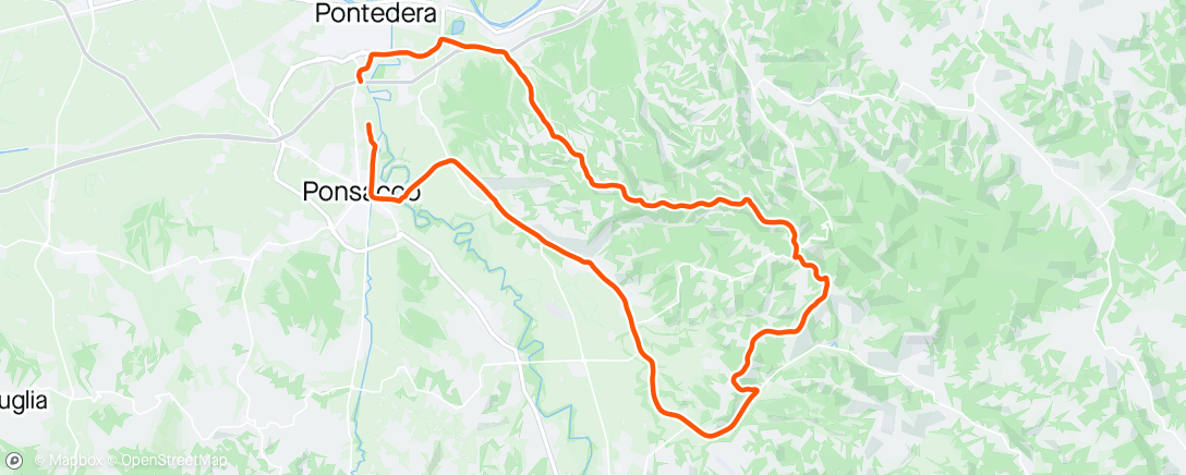 Map of the activity, Giro pomeridiano bdc