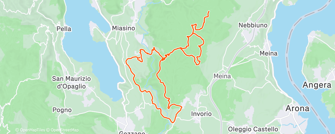 Map of the activity, Giro mtb