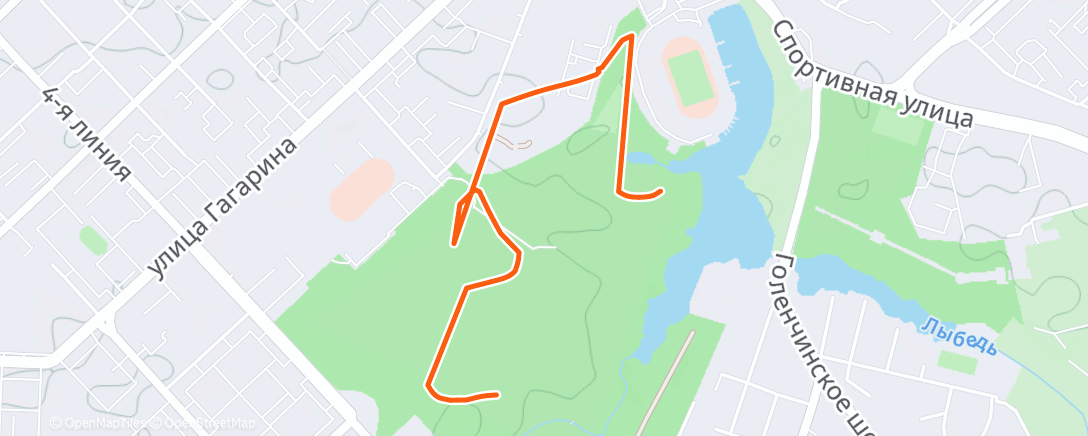 Map of the activity, Morning Run