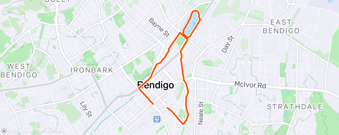 Map of the activity, Morning Run