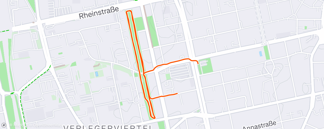 Map of the activity, Afternoon Run