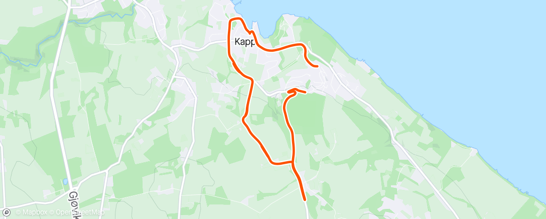 Map of the activity, Blodtøff 4x4 med Kapp løpegruppe