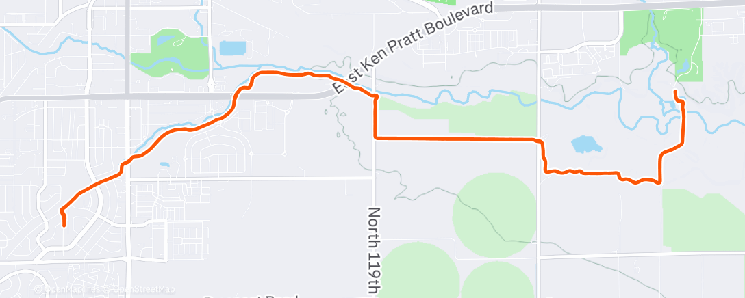 Map of the activity, Morning Run