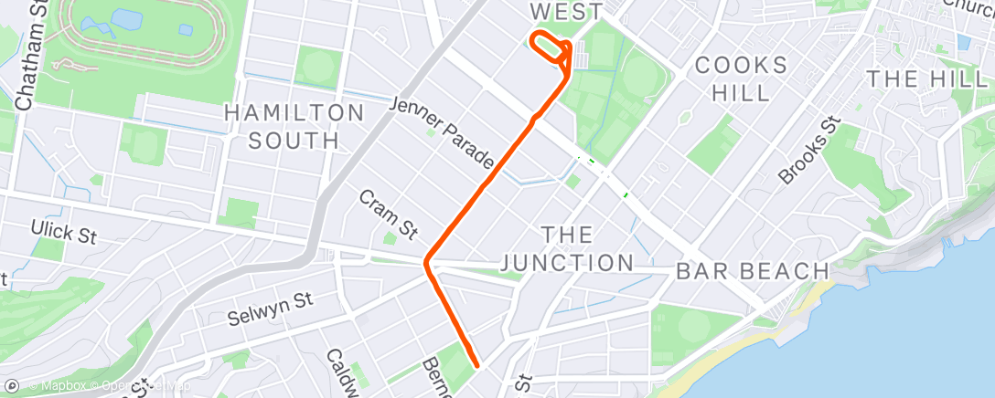 Map of the activity, Morning Run