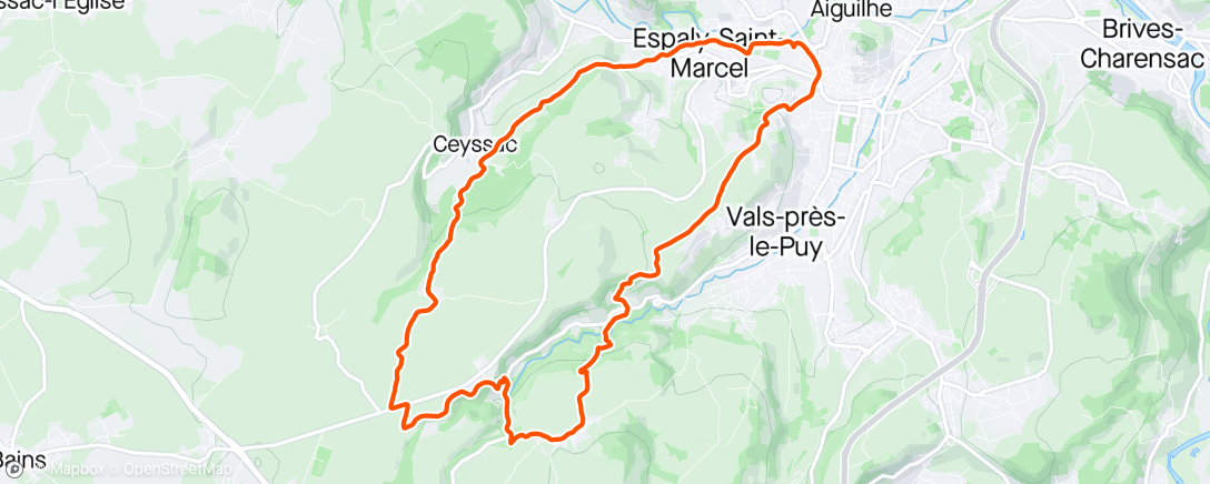 Map of the activity, Le Puy - Ceyssac - La Roche - Eycenac - Les Chibottes