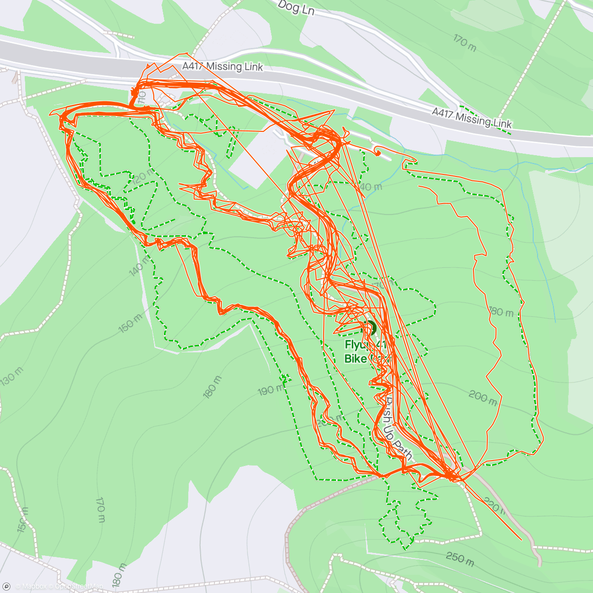 Map of the activity, 417 bikepark