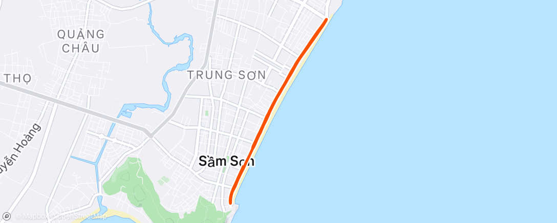 Map of the activity, Morning Run