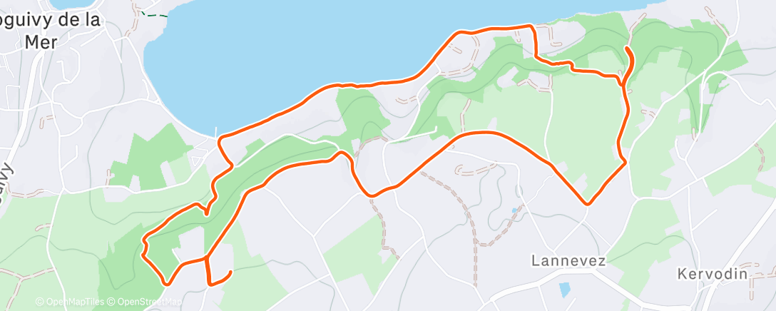 Map of the activity, Trail le matin