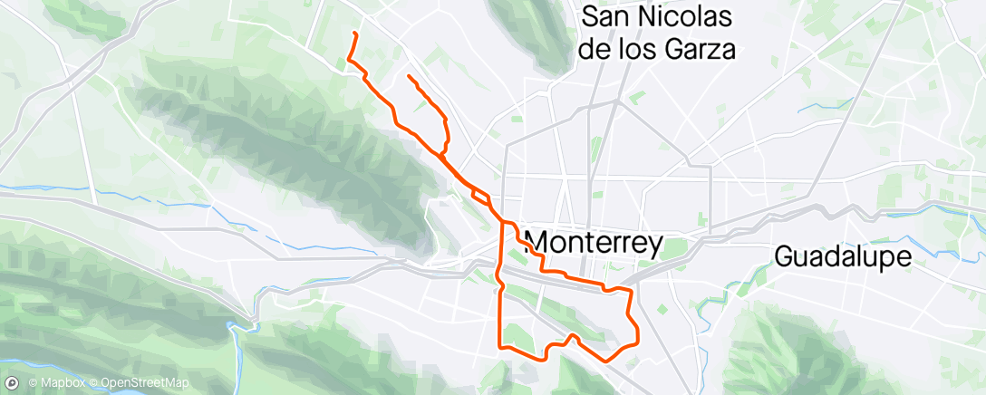 Карта физической активности (Vuelta ciclista vespertina)