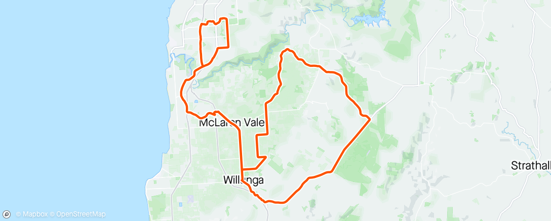 Map of the activity, Willunga, 2nd loop of GS