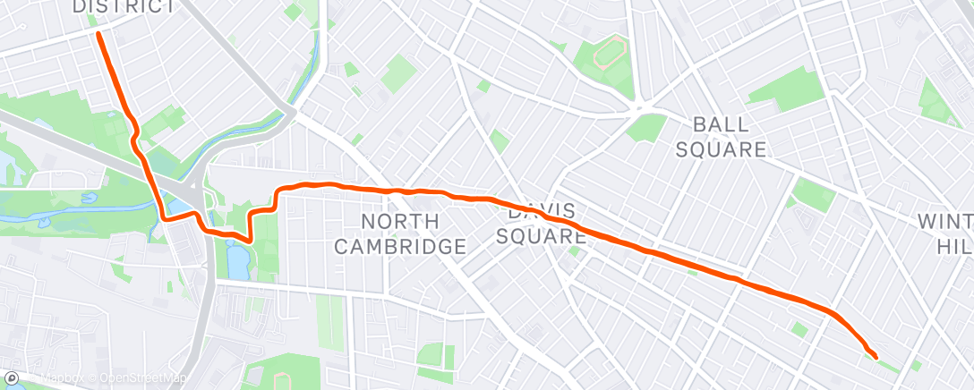 Map of the activity, Morning Run