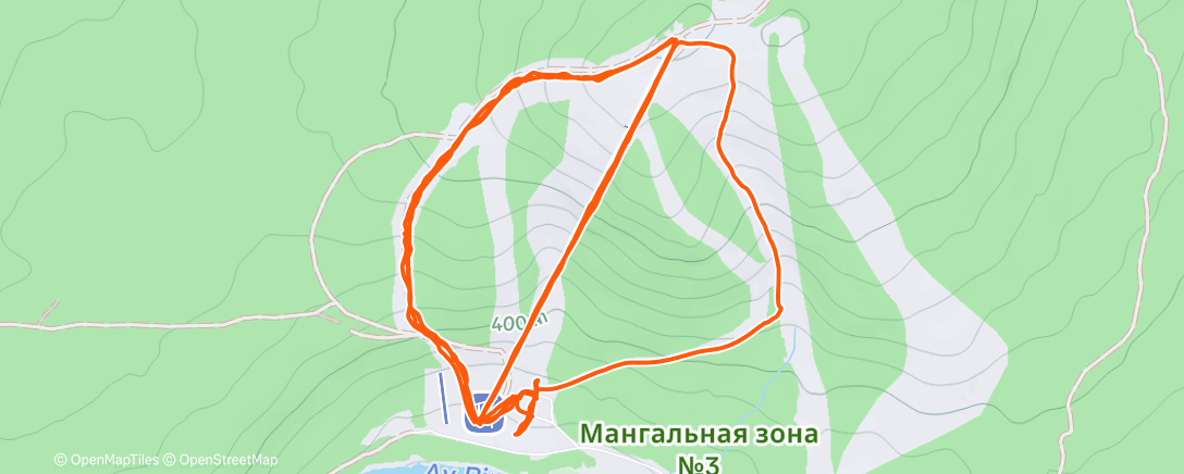 Карта физической активности (Afternoon Snowboard)