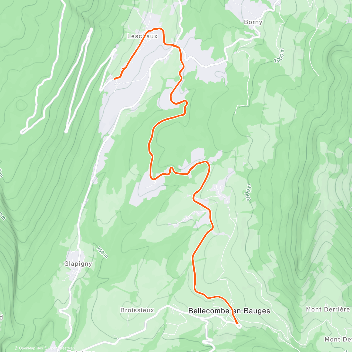 Map of the activity, La tête dans l’brouillard 😶‍🌫️