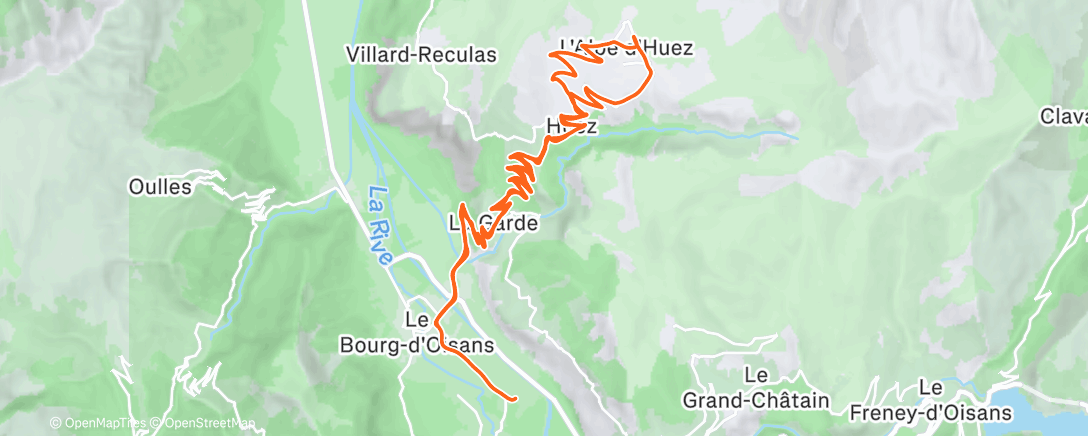 Map of the activity, Sortie vélo le midi