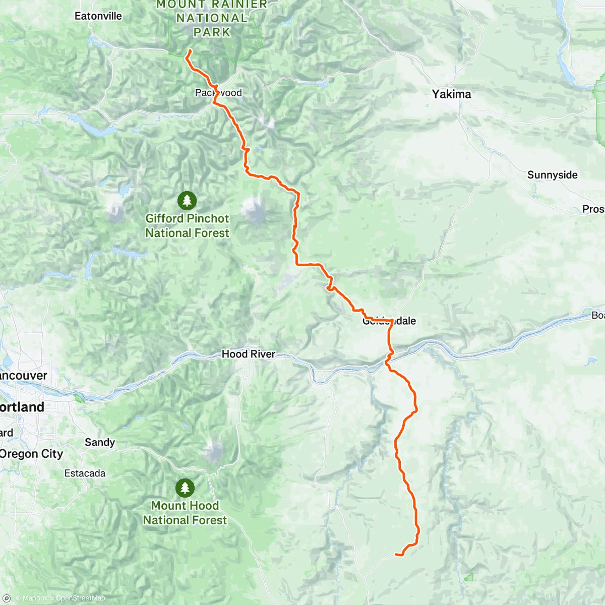 Map of the activity, States of Elevation - Ride to Oregon (part 3)