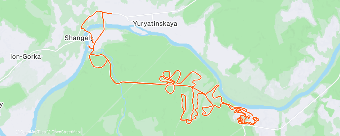 Map of the activity, Lunch Nordic Ski
