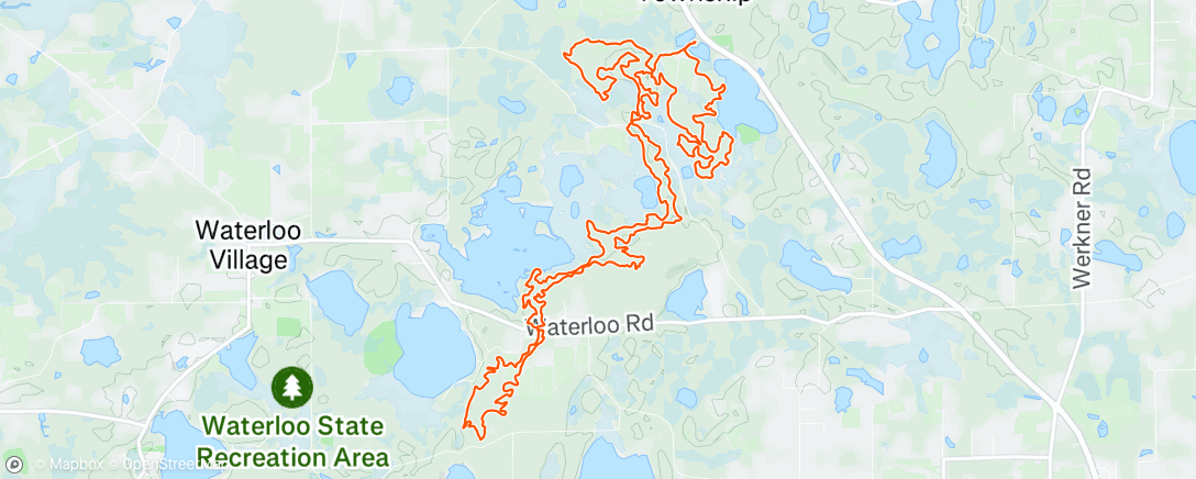 Map of the activity, Afternoon Mountain Bike Ride