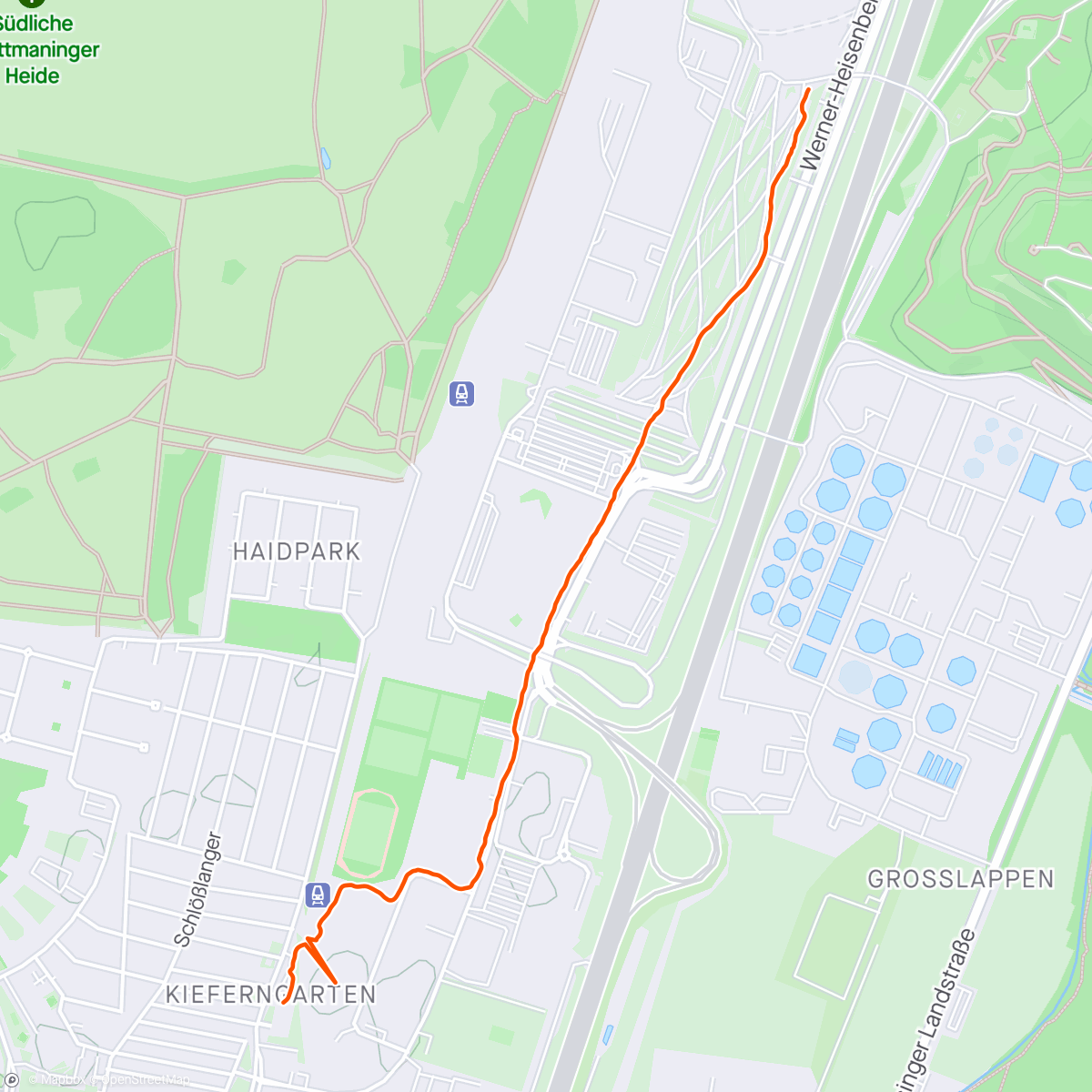 Map of the activity, Nachtspaziergang