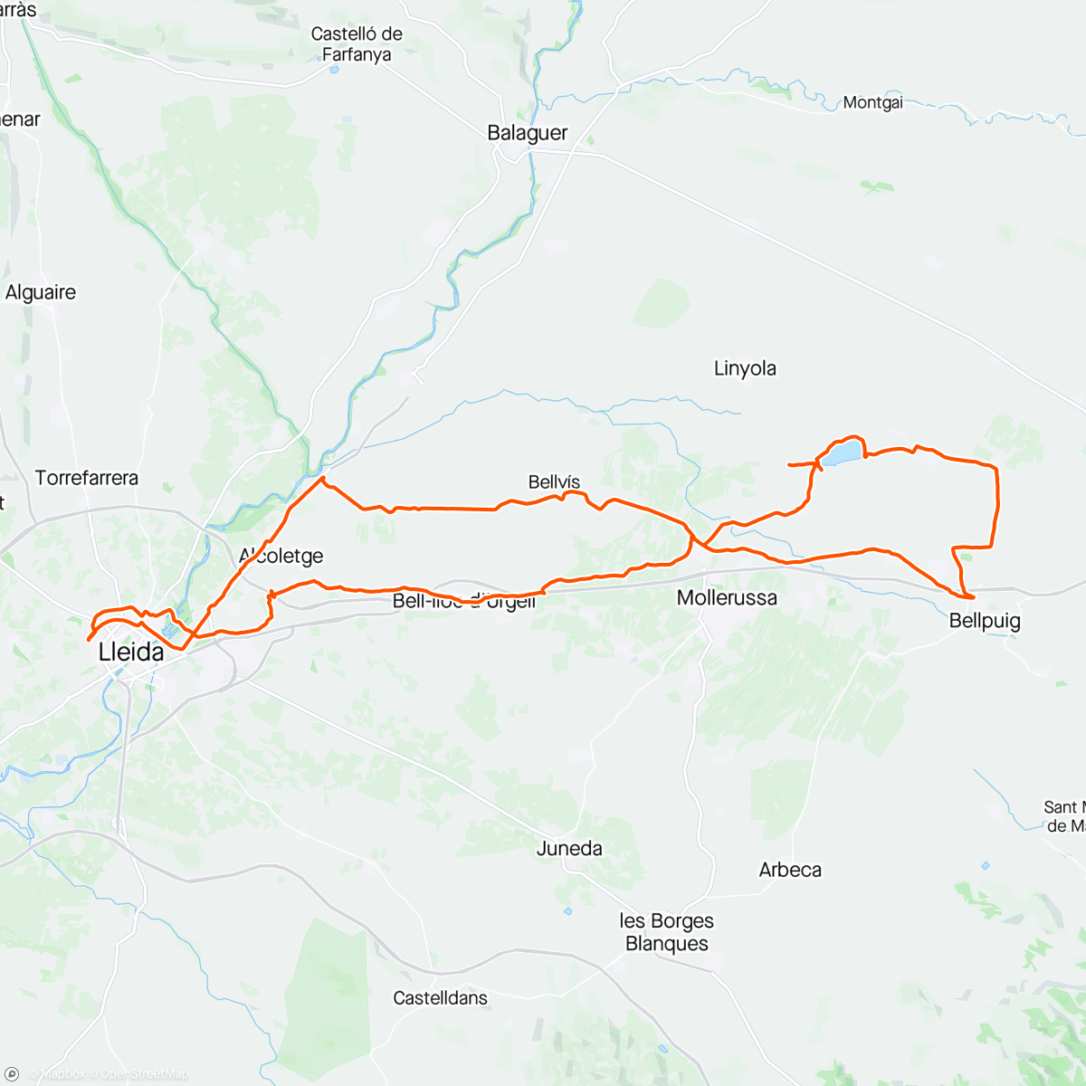 Map of the activity, Volta al Estany d'Ivars