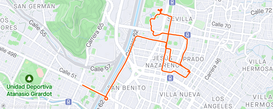 「Vuelta ciclística por la mañana」活動的地圖