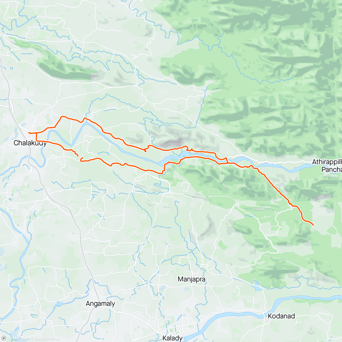 Map of the activity, Erumugham Ride