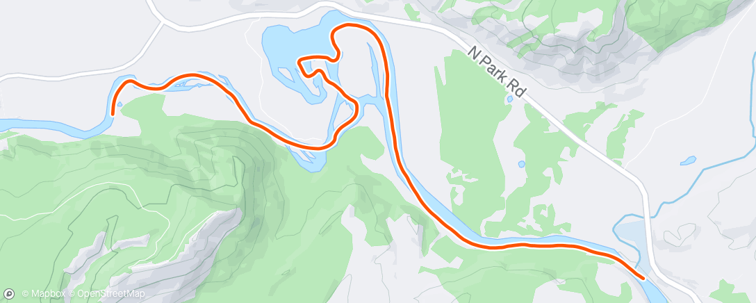Map of the activity, Afternoon Stand Up Paddling