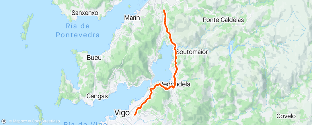 Map of the activity, Vigo/Pontevedra. Espanha