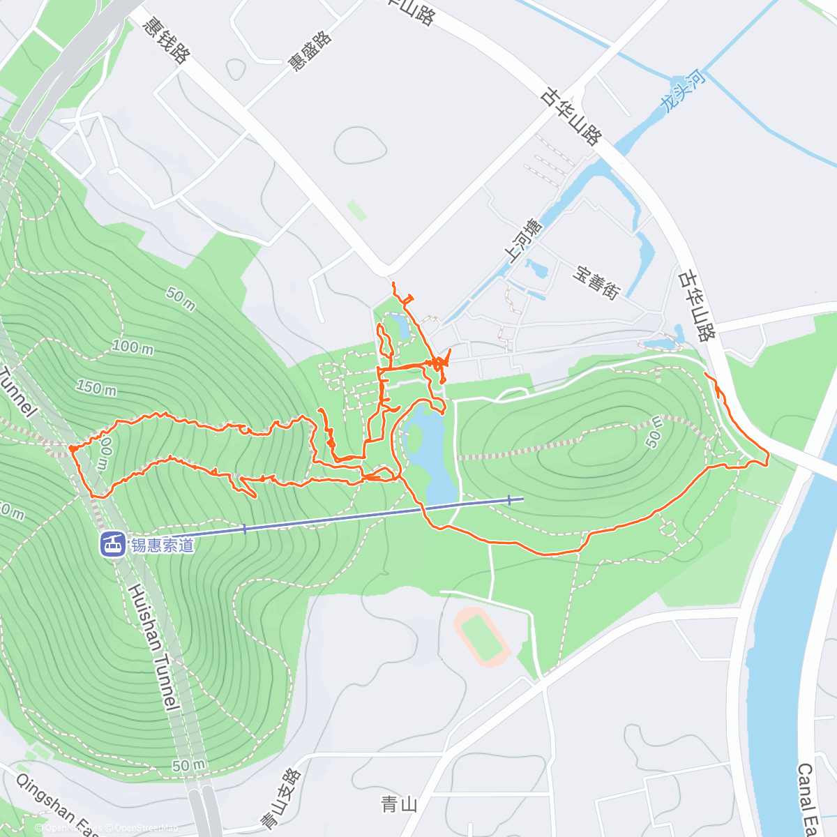 Map of the activity, Huishan Hike in Wuxi 🍁🍂🪾🐈