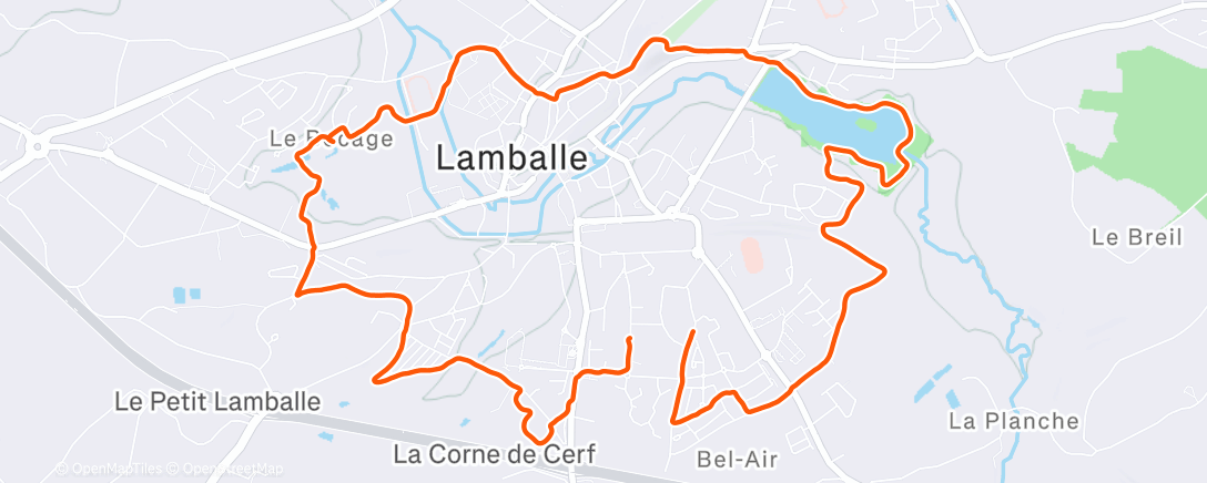 Karte der Aktivität „Afternoon Run”