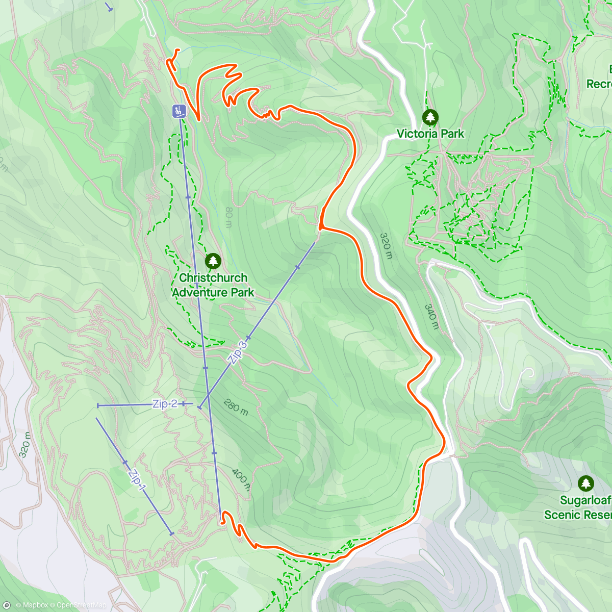 Map of the activity, Lap 1 jump training