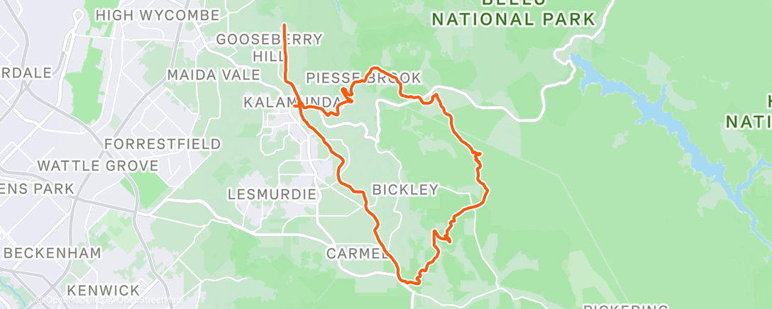 Map of the activity, Toastie Race