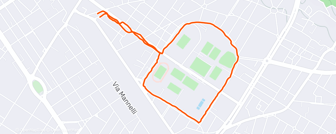 Map of the activity, Clásico trote post navideño