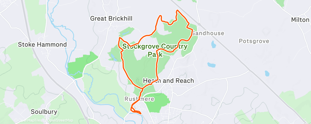 Map of the activity, Morning Trail Run