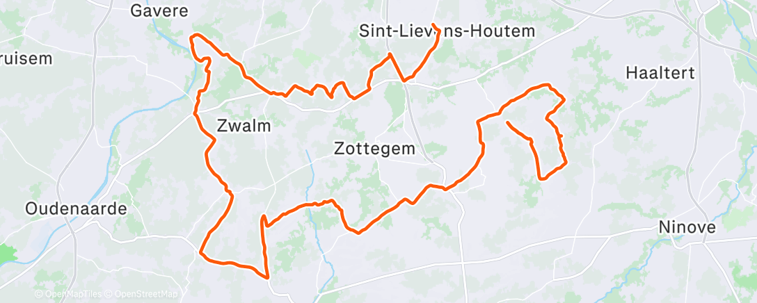 Map of the activity, Morning Ride